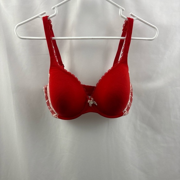 Victoria's Secret Other - VICTORIA'S SECRET Body By Victoria Lined Perfect Coverage 34DD Red Sequin